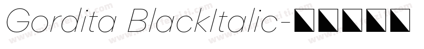Gordita BlackItalic字体转换